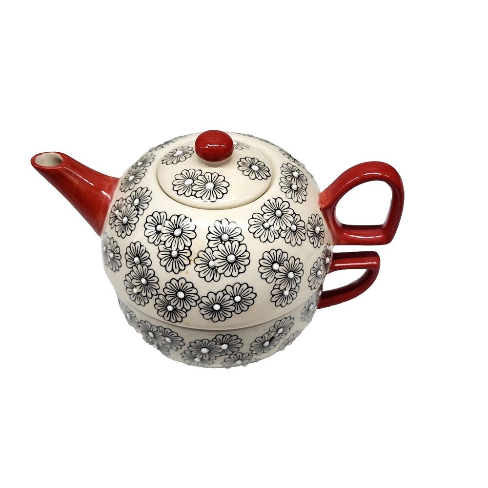 Yokohama Studio Miyabi Hand-Painted Tea For One Set With Daisy Pattern